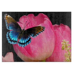 Tulips und Butterfly Schneidebrett