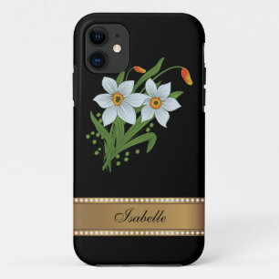 Tulips und Daffodien Personalisierter Name Case-Mate iPhone Hülle