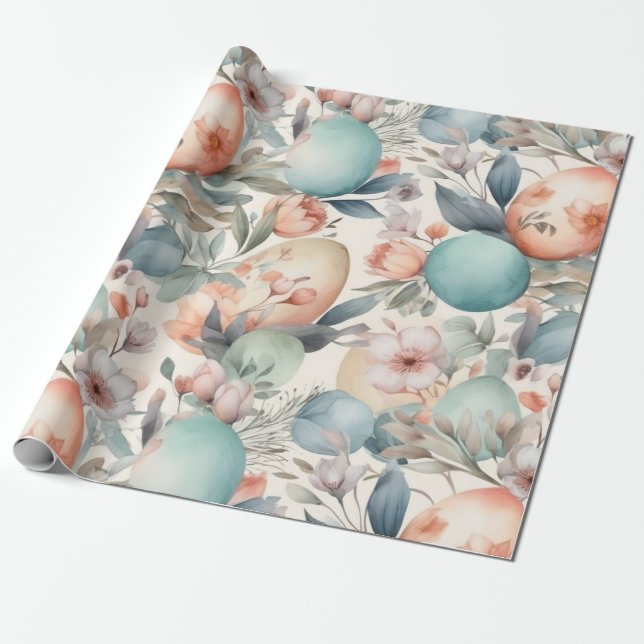 Tulips und Ostereier Geschenkpapier (Ungerollt)
