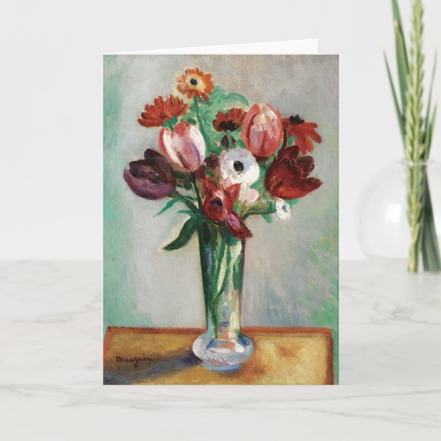 Tulips und Ranunculus | Henri Manguin Karte (Vorderseite)