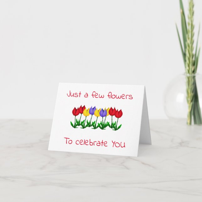 ***TULIPS UND SPEZIELLE WÜNSCHE*** FÜR IHREN GEBUR KARTE (Vorderseite)