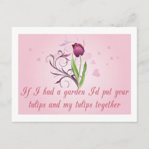 Tulips Valentine Postkarte