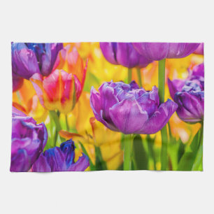 Tulips verzaubern Deep Pink Handtuch