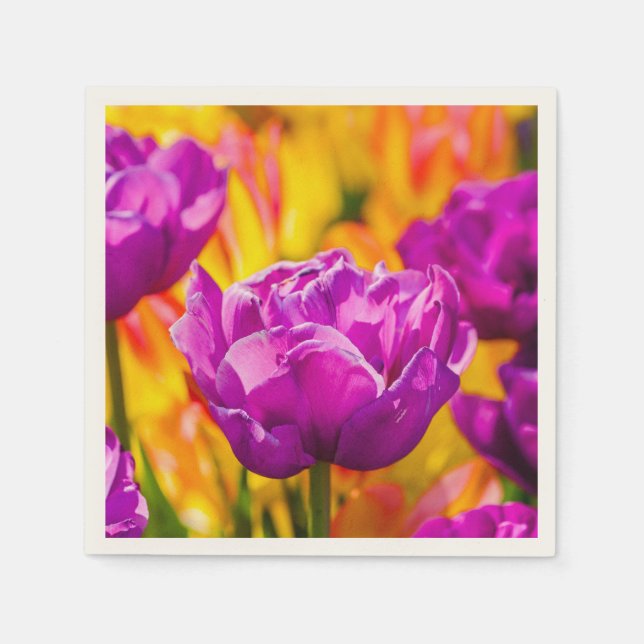 Tulips Verzauberung Violet Serviette (Vorderseite)