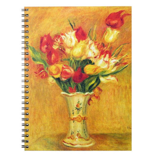 Tulips von Pierre Renoir, Vintager Impressionismus Notizblock (Vorderseite)