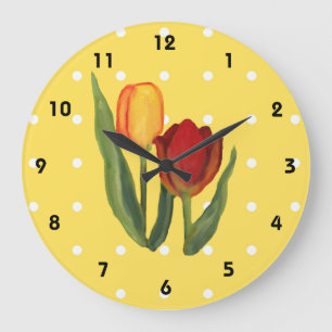 Tulips Wall Clock Große Wanduhr