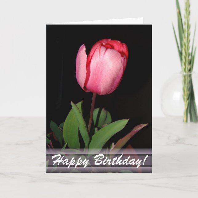 Tulpe-alles- Gute zum Geburtstagkarte Karte (Vorderseite)