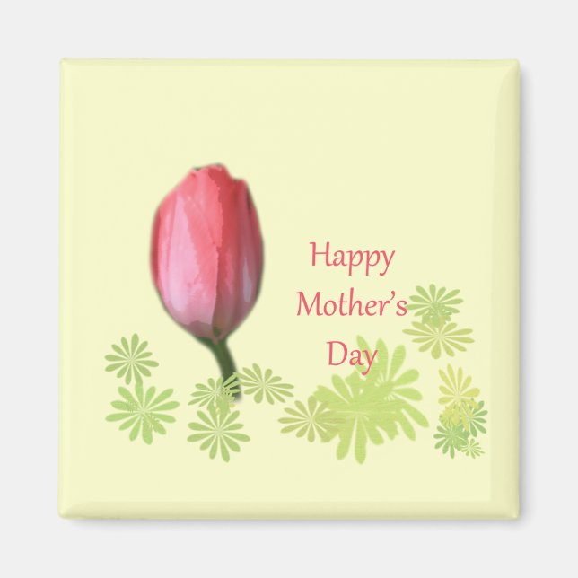 Tulpe-Blume, Tag der glücklichen Mutter Magnet (Vorne)