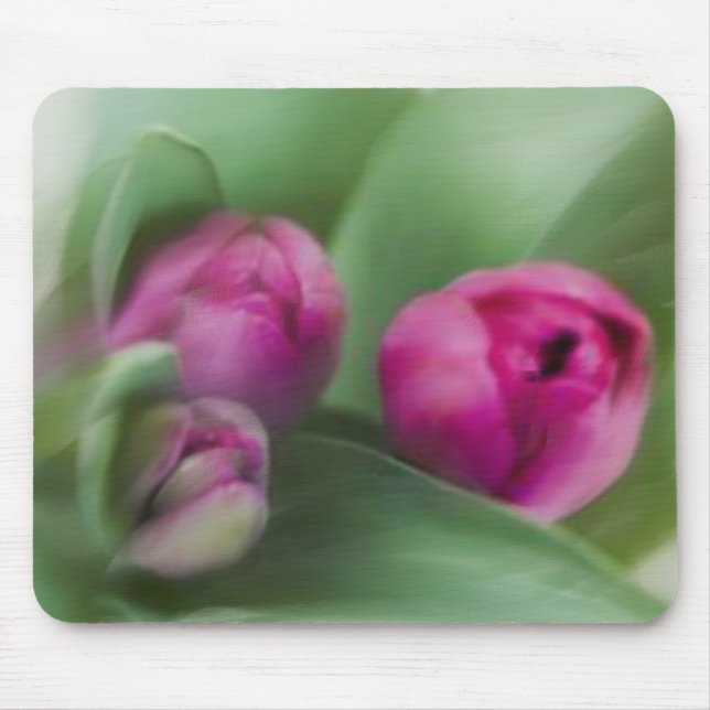 Tulpe-Blumenstrauß Mousepad (Vorne)