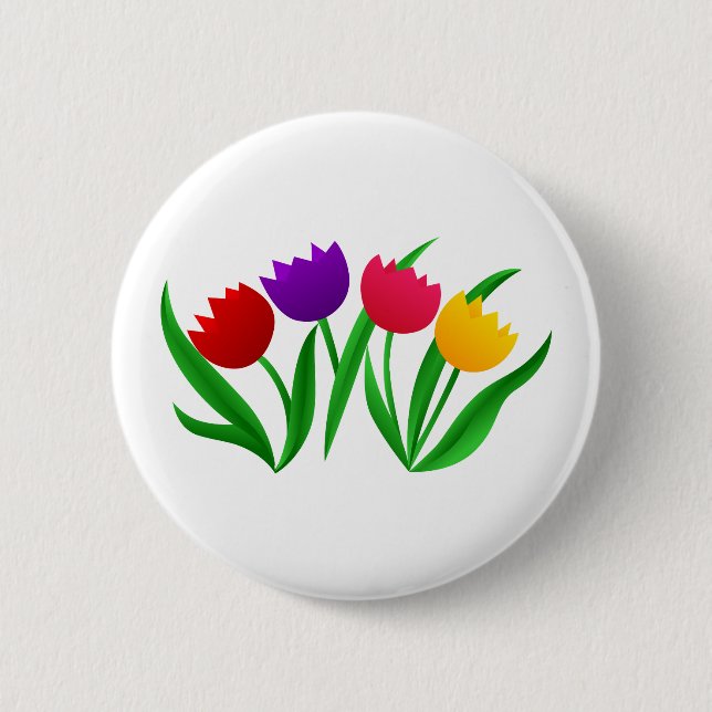 Tulpe-Blüte Button (Vorderseite)