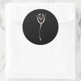 Tulpe - Elegante Illustration Runder Aufkleber