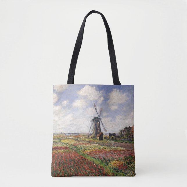 Tulpe-Felder Rijnsburg Windmühle Claude Monets | Tasche (Vorderseite)
