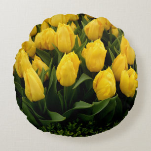 Tulpe-Festival - rundes Kissen des Wurfs-27