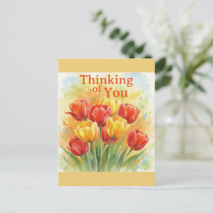 Tulpe "Ich denke an Dich" Postkarte