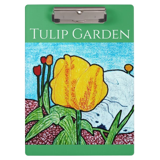 Tulpe im Garten  Klemmbrett (Vorderseite)