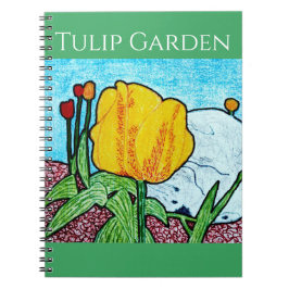 Tulpe im Garten  Notizblock