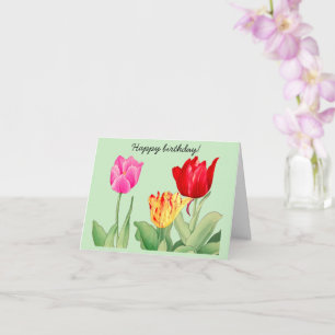 Tulpe, japanische Holzschnittkunst, Alles Gute zum Karte