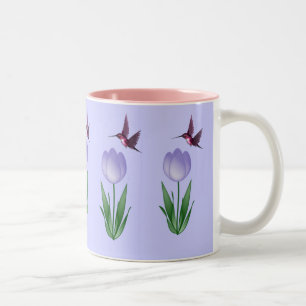 Tulpe und Kolibri Zweifarbige Tasse
