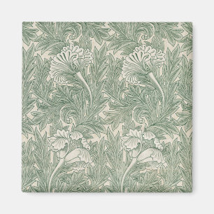 Tulpe von William Morris, Vintage Blumenkunst Magnet