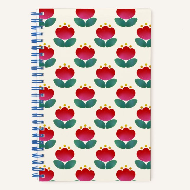 Tulpe Weiß Notizbuch (Vorderseite)