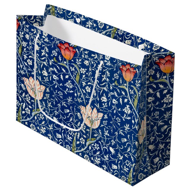 Tulpe, William Morris Große Geschenktüte (Vorderseite Schrägansicht)