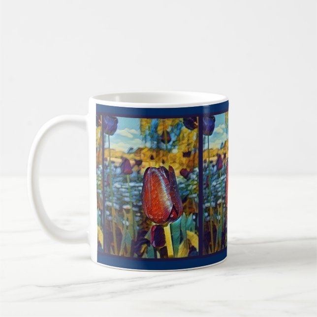Tulpefestival-Tasse Kaffeetasse (Links)