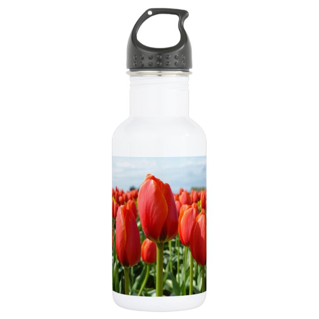 Tulpegarten des roten Frühlinges Trinkflasche (Vorderseite)