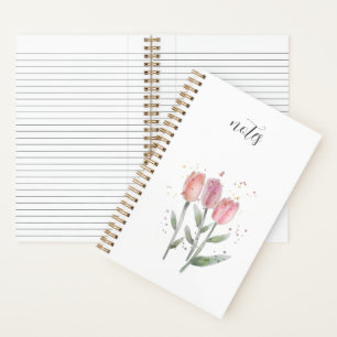Tulpen-Aquarell-Spiralblock Notizbuch