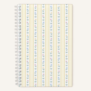 Tulpen-Band-Streifen Gelb Notizbuch