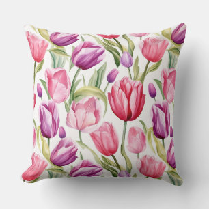 Tulpen-Baumwoll-Wurfkissen Kissen