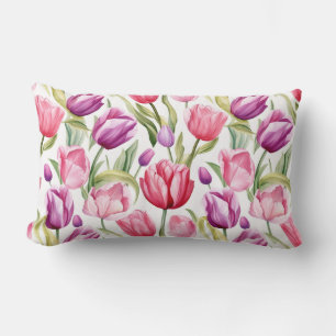 Tulpen-Baumwoll-Wurfkissen Lendenkissen