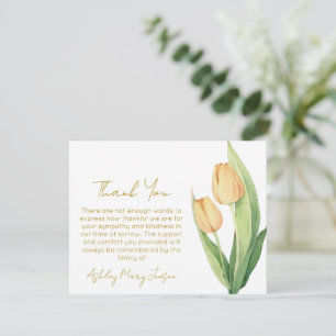 Tulpen-Beerdigungs-Dankeskarten Trauer Dankeskarte