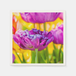 Tulpen Bezaubernd Dunkelrosa Serviette