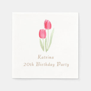 Tulpen Blume Serviette