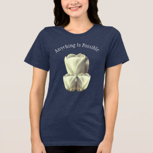 Tulpen Blumen Alles ist möglich Inspirierend Tri-Blend Shirt
