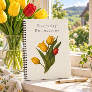 Tulpen-Blumen-Notizbuch   Alltägliche Gedanken Notizblock
