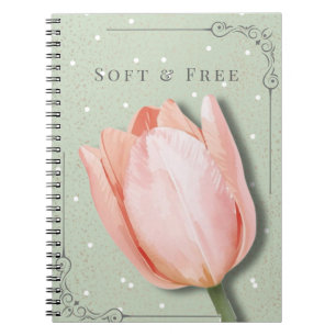 Tulpen-Blumen-Notizbuch Weiches & Freies Journal Notizblock