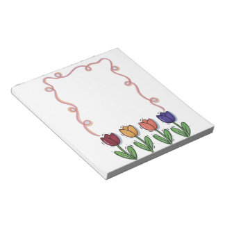 Tulpen-Blumentagebuch Notizblock