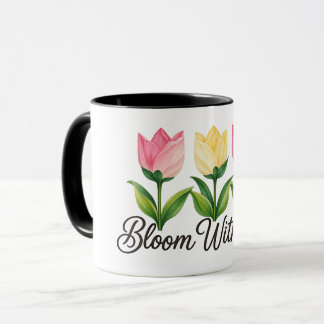 Tulpen-Blumentasse 'Bloom With Joy' Rosa Gelb Tasse