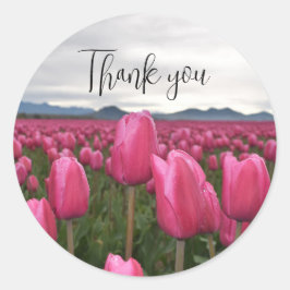 Tulpen Dankeschön Runder Aufkleber