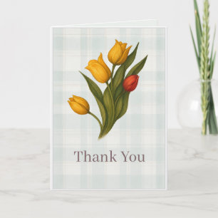Tulpen Dankeskarten Elegante Florale Notiz Karte