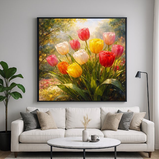 Tulpen Garten - Malerischer Stil Kunst Poster (Von Creator hochgeladen)