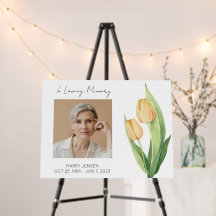 Tulpen-Gedenkfoto-Trauer-Schaumstoffplatte