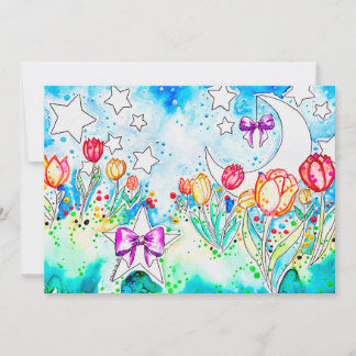 Tulpen-Grußkarte Einladung
