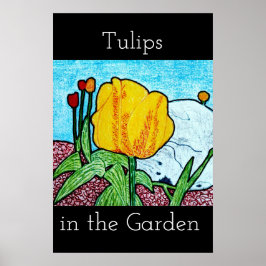 Tulpen im Garten Poster