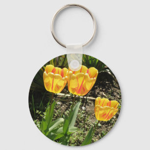 Tulpen im sonnigen Schlüsselanhänger