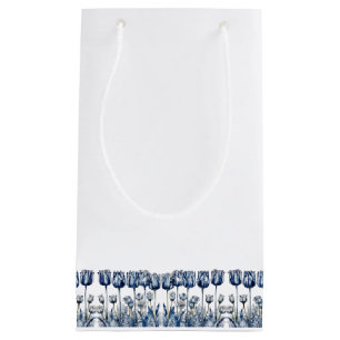 Tulpen in Delfter Blau Kleine Geschenktüte