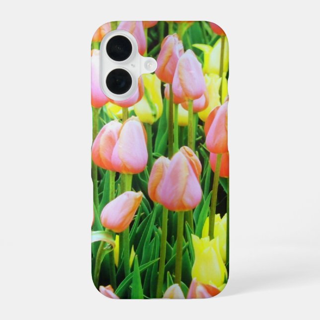 Tulpen iPhone 16 Hülle (Rückseite)