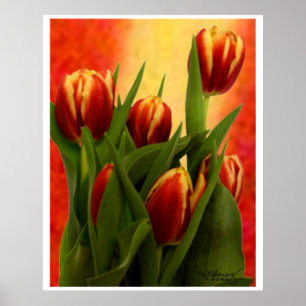 Tulpen - jGibney 2010 Tulpen unterzeichnet Poster