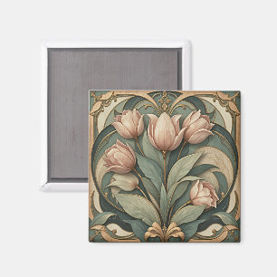 Tulpen Jugendstil Magnet